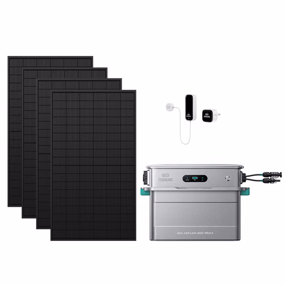 Zendure SolarFlow 800 Pro 2 – SolarFlow 800 Pro 2 + Smart Meter D0 / 4*515W Bifaziale (2678Wp Max)