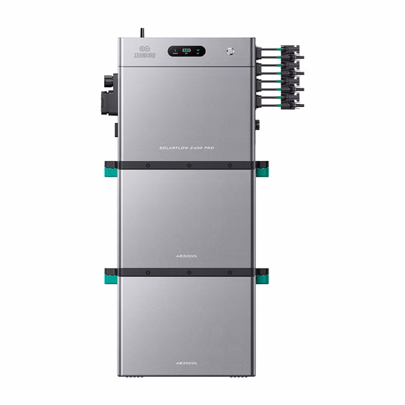 Zendure SolarFlow 2400 Pro – SolarFlow 2400 Pro (2.4 kWh) / 2*AB3000L (8.16 kWh au total) / Sans panneaux