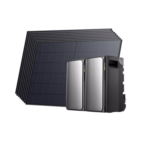 EcoFlow STREAM Ultra/Pro/Max Balkonkraftwerk mit Speicher – STREAM Ultra / STREAM Ultra (mit 1 × GRATIS STREAM Parallelkabel) + 8 × 450 W Starres Solarpanel