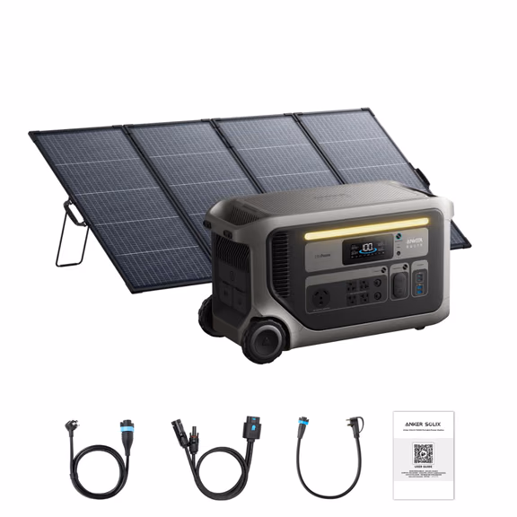 Anker SOLIX F3000 Portable Power Station – Anker SOLIX F3000 + 400W Bifacial Solar Panel