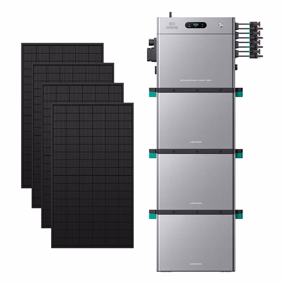 Zendure SolarFlow 2400 Pro – SolarFlow 2400 Pro (2.4 kWh) / 3*AB3000L (8.64 kWh) / 4*515W Bifaziale (2678Wp Max)