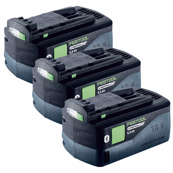 Festool 5.0Ah 18V HighPower Batteries with Bluetooth - Pack of 3