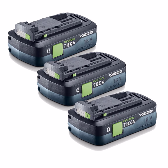 Festool BP 18 TBX 4 C-ASI Tabless 4.0Ah Batteries - Pack of 3