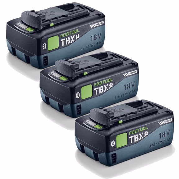 Festool BP 18 TBX 8 ASI Tabless 8.0Ah Batteries - Pack of 3