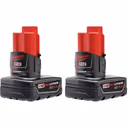 Milwaukee 48-11-2412 M12 REDLITHIUM XC 3.0Ah Battery, 2-Pack