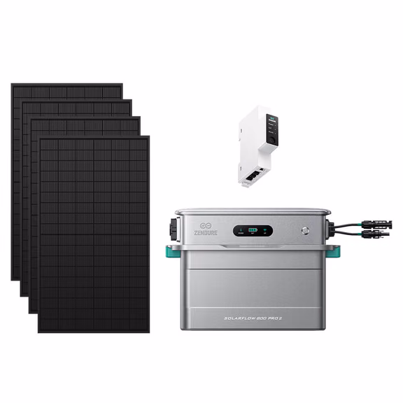 Zendure SolarFlow 800 Pro 2 – SolarFlow 800 Pro 2 + Smart Meter 3CT-S / Sans batterie / 2 340 Wc (4*450 W)