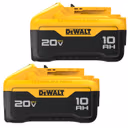 DeWALT DCB210-2 20V MAX XR 10.0Ah Lithium Ion Battery, 2-Pack
