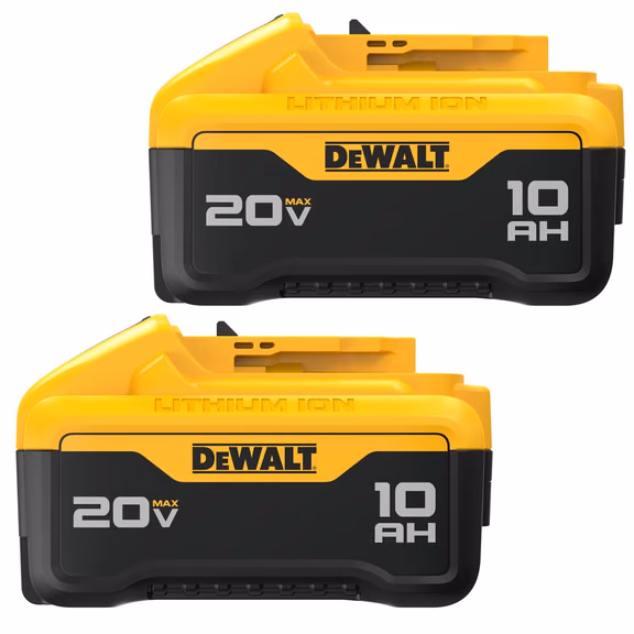 DeWALT DCB210-2 20V MAX XR 10.0Ah Lithium Ion Battery, 2-Pack