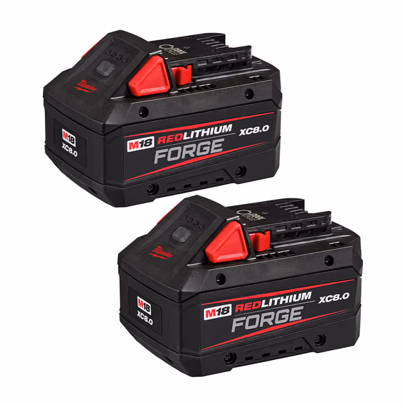 Milwaukee M18 REDLITHIUM FORGE HIGH OUTPUT XC 8.0Ah Battery, 2-Pack