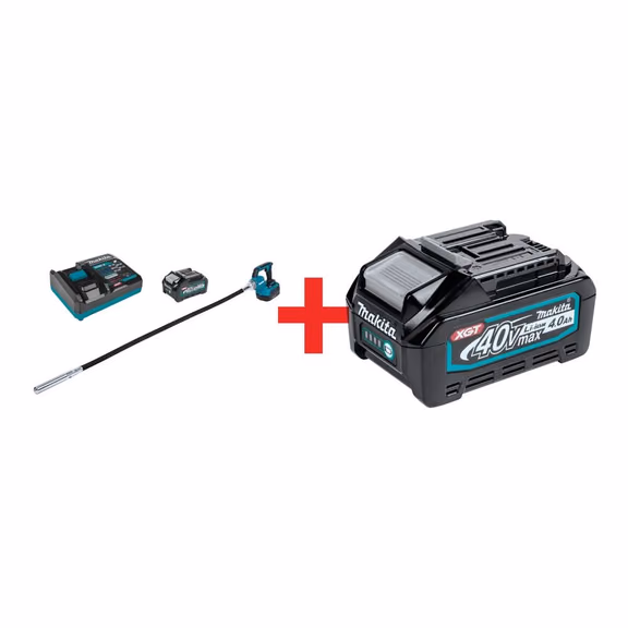 Makita 40V max XGT Brushless Cordless 5-1/2' Concrete Vibrator Kit with 2-Pack Battery (4.0 Ah)