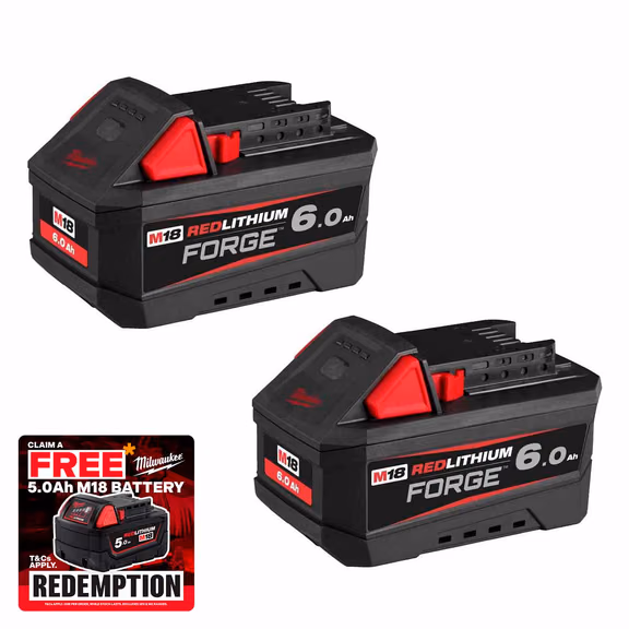 Milwaukee M18 FB6 18V FORGE™ 6.0 Ah Battery (Twin Pack)