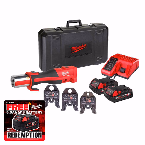 Milwaukee M18 BLHPT-202C M-SET 18V Brushless Hydraulic Press Tool with 2x 2.0Ah Batteries