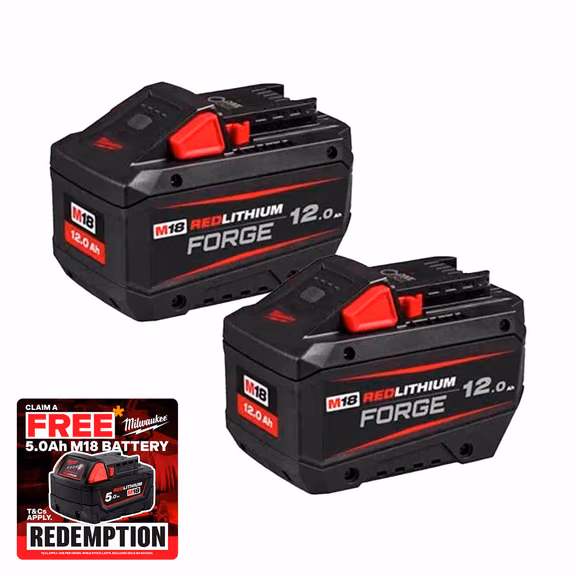 Milwaukee M18 FB12 18V FORGE 12.0Ah Batteries (Twin Pack)