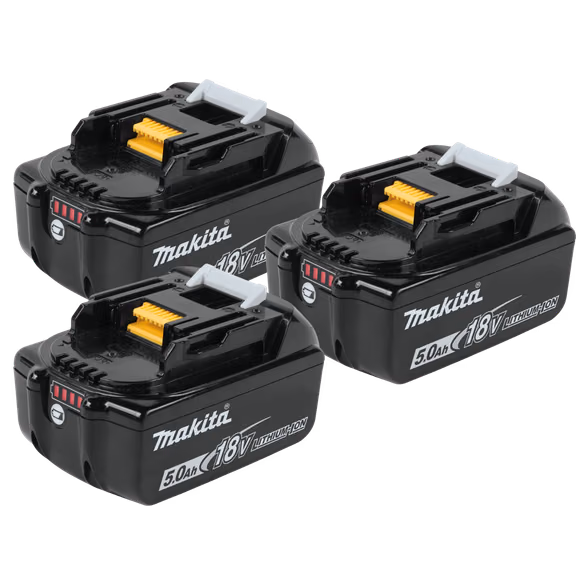 Makita BL1850Bx3 18V LXT Lithium-Ion 5.0Ah Battery, 3-Pack
