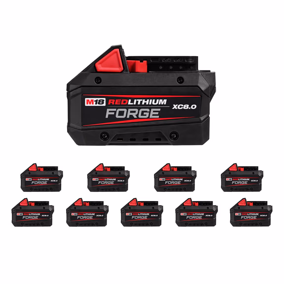 Milwaukee 48-11-1883 M18 REDLITHIUM FORGE XC 8.0Ah Battery, 10-Pack