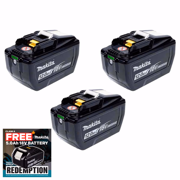 Makita BL18120BX3 18V LXT Battery 12.0Ah (3 Pack)