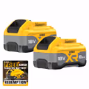 DeWalt DCB1880X2 18V 8.0Ah XR LI-Ion Tabless Battery Pack (2 Pack)