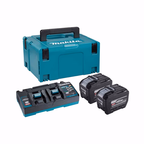 Makita GBBPSKGPE2J 40V Max XGT Power Source Kit with 2x 8.0Ah Batteries and DC40RB Charger 240V