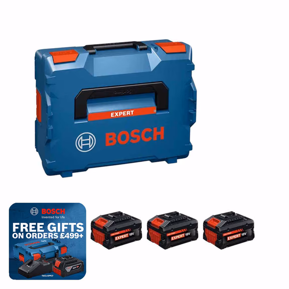 Bosch 1600A0373H Expert Battery Pack with 4x EXBA18V-55 18V 5.5Ah Batteries in L-BOXX