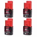 Milwaukee M12 B2 12V 2.0Ah RedLithium-Ion Battery (4 Pack)