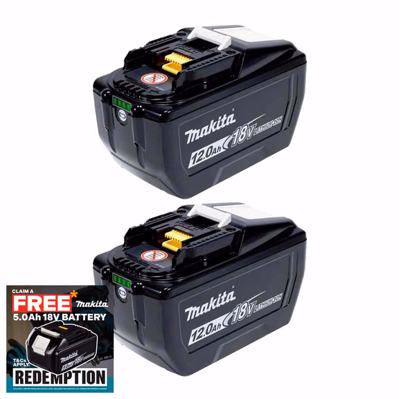 Makita BL18120BX2 18V LXT Battery 12.0Ah (Twin Pack)