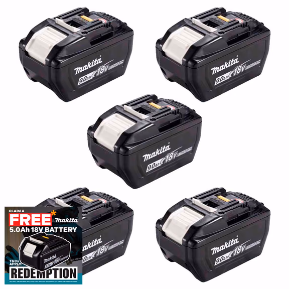 Makita BL1890BX5 18V LXT Li-Ion Battery 9.0Ah (5 Pack)