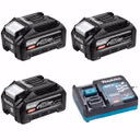 Makita BL4040F 40V Max XGT 4.0Ah Lithium-Ion Batteries with Charger (3 Pack)