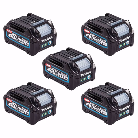 Makita BL4025 40V Max XGT 2.5Ah Li-ion Batteries (5 Pack)