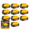 DeWalt DCB184-XJ 18V 5.0Ah XR Lithium-Ion Battery (10 Pack)