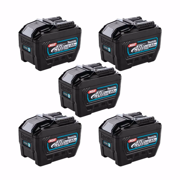 Makita BL4080F 40V Max XGT 8.0Ah Batteries (5 Pack)