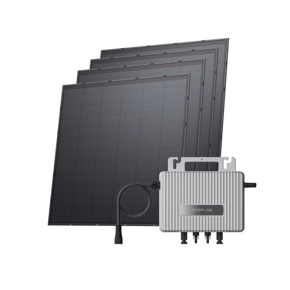 EcoFlow STREAM 800W Microinverter Kit – STREAM Microinverter + 4 x 250 W Rigid Solar Panel / No brackets