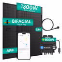 Kit Solaire Plug and Play – Micro-onduleur EZ1-M / 2*500W Panneaux Solaires Bifaciaux (1 300 Wp)