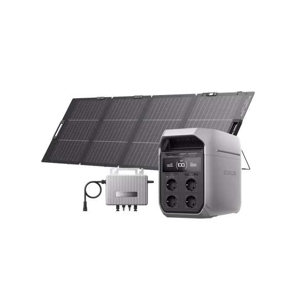 EcoFlow DELTA 3 Serie Tragbare Powerstation – Ecoflow 220 W Tragbares Solarpanel