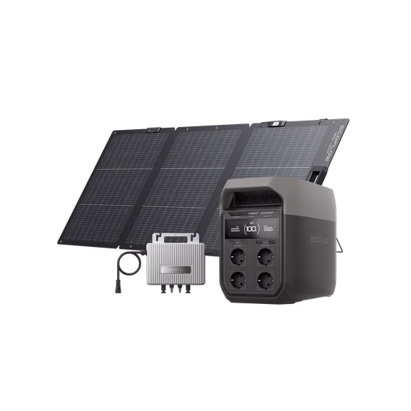 EcoFlow DELTA 3 Serie Tragbare Powerstation – 160 W Leichtes Tragbares Solarpanel