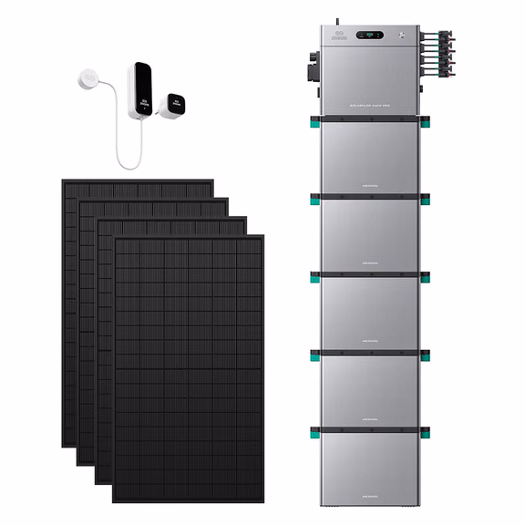 Zendure SolarFlow 2400 Pro – SolarFlow 2400 Pro + Smart Meter D0 (2.4 kWh) / 5*AB3000L (14.40 kWh) / 4*515W Bifaziale (2678Wp Max)