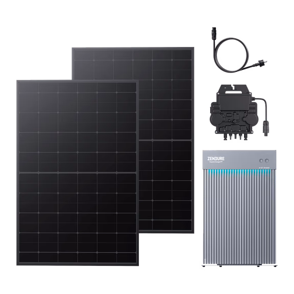 Zendure AIO 2400 – AIO 2400 + Mikrowechselrichter EZ1-M + 430W *2 Bifaziale Solarmodule