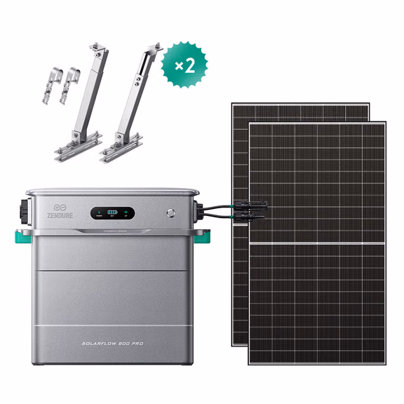 Zendure SolarFlow 800 Pro – SolarFlow 800 Pro / 2*500W Bifaziale (1300Wp Max) / Balkon (2 Paare)
