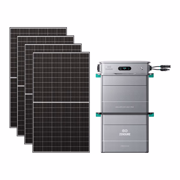 Zendure SolarFlow 800 Pro – SolarFlow 800 Pro + 1*AB2000X / 4*500W Bifaziale (2600Wp Max)