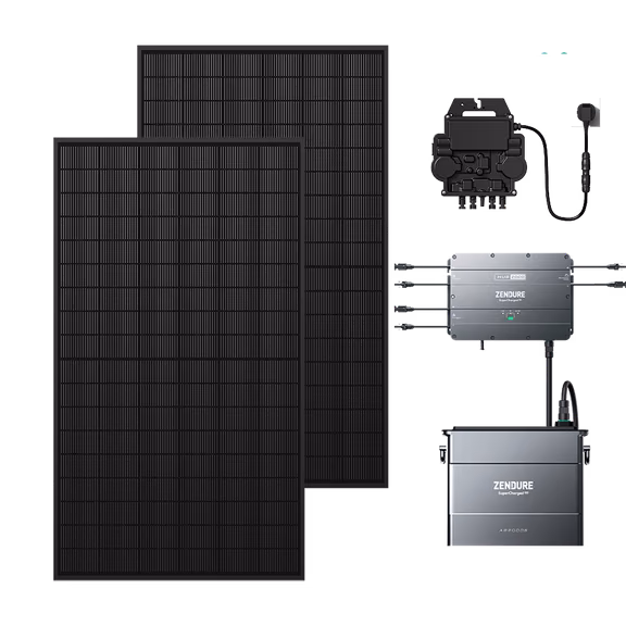SolarFlow Hub 2000 Kit solaire autoconsommation avec batterie – Hub 2000 + Micro-onduleur EZ1-M / 1*AB2000X (1 920 Wh) / 2*430W Panneaux Solaires Bifaciaux (1 118 Wp)