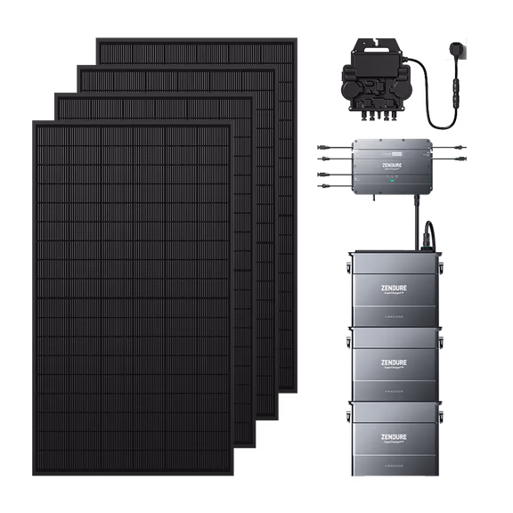 SolarFlow Hub 2000 Kit solaire autoconsommation avec batterie – Hub 2000 + Micro-onduleur EZ1-M / 3*AB2000X (5 760 Wh) / 4*500W Panneaux Solaires Bifaciaux (2 600 Wp)