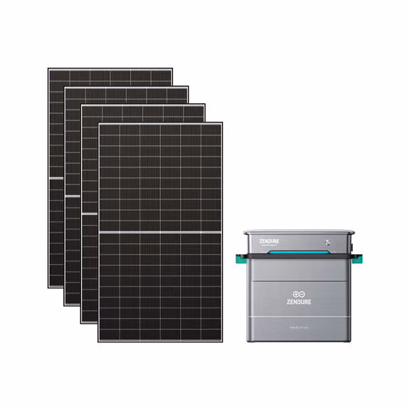 Zendure Hyper Balkonkraftwerk – Hyper 2000 + 1*AB2000L (1920 Wh) / 2679W Bifaziale Solarmodule(515W*4)