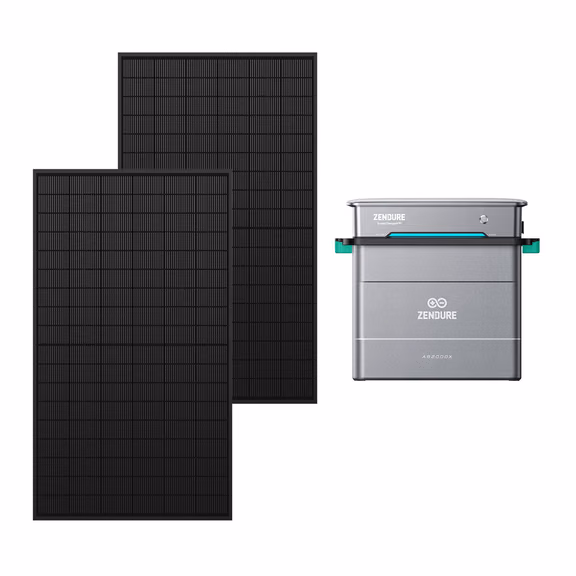Zendure Hyper Balkonkraftwerk – Hyper 2000 + 1*AB2000L (1920 Wh) / 1170W Bifaziale Solarmodule (450W*2)