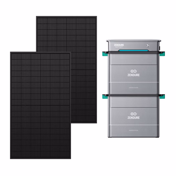 Zendure Hyper Balkonkraftwerk – Hyper 2000 + 2*AB2000L (3840 Wh) / 1170W Bifaziale Solarmodule (450W*2)
