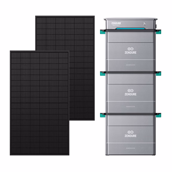 Zendure Hyper Kit solaire plug and play avec batterie – 1*Hyper 2000 / 3*AB2000L (5 760 Wh) / 2*450 W Panneaux Solaires Bifaciaux (1 170 Wp)