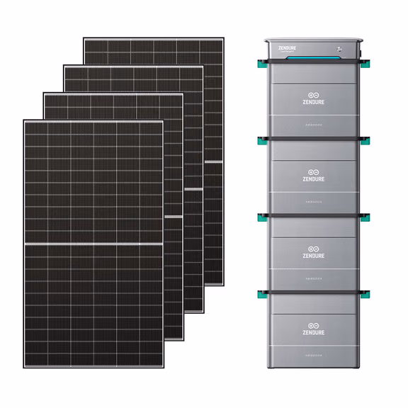 Zendure Hyper Balkonkraftwerk – Hyper 2000 + 4*AB2000L (7680 Wh) / 2679W Bifaziale Solarmodule(515W*4)