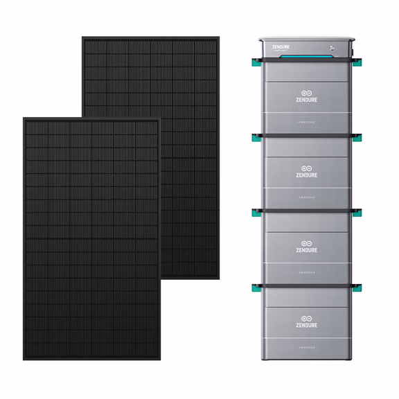 Zendure Hyper Balkonkraftwerk – Hyper 2000 + 4*AB2000L (7680 Wh) / 1170W Bifaziale Solarmodule (450W*2)