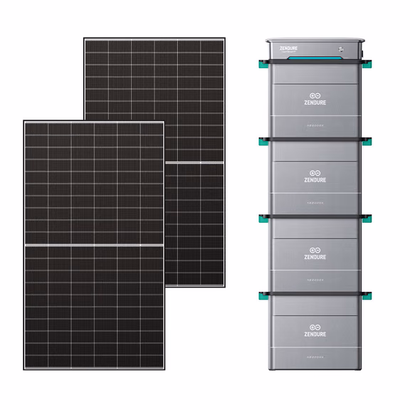 Zendure Hyper Balkonkraftwerk – Hyper 2000 + 4*AB2000L (7680 Wh) / 1339W Bifaziale Solarmodule(515W*2)