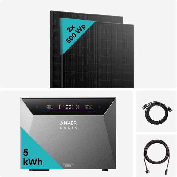 Yuma x Anker - 1000W Balkonkraftwerk mit SOLIX Solarbank 4 PRO