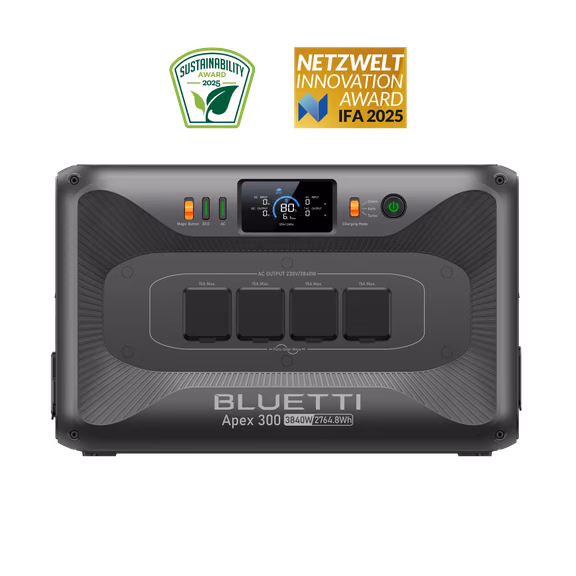 BLUETTI [APEX 300] Modular Power Station | 3,840W / 2,765Wh | 120V/240V Dual Voltage | 5-Year Warranty | Choose Your Bundle