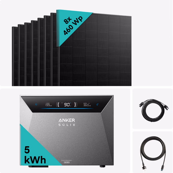 Yuma x Anker - 3680W Solaranlage mit SOLIX Solarbank 4 PRO